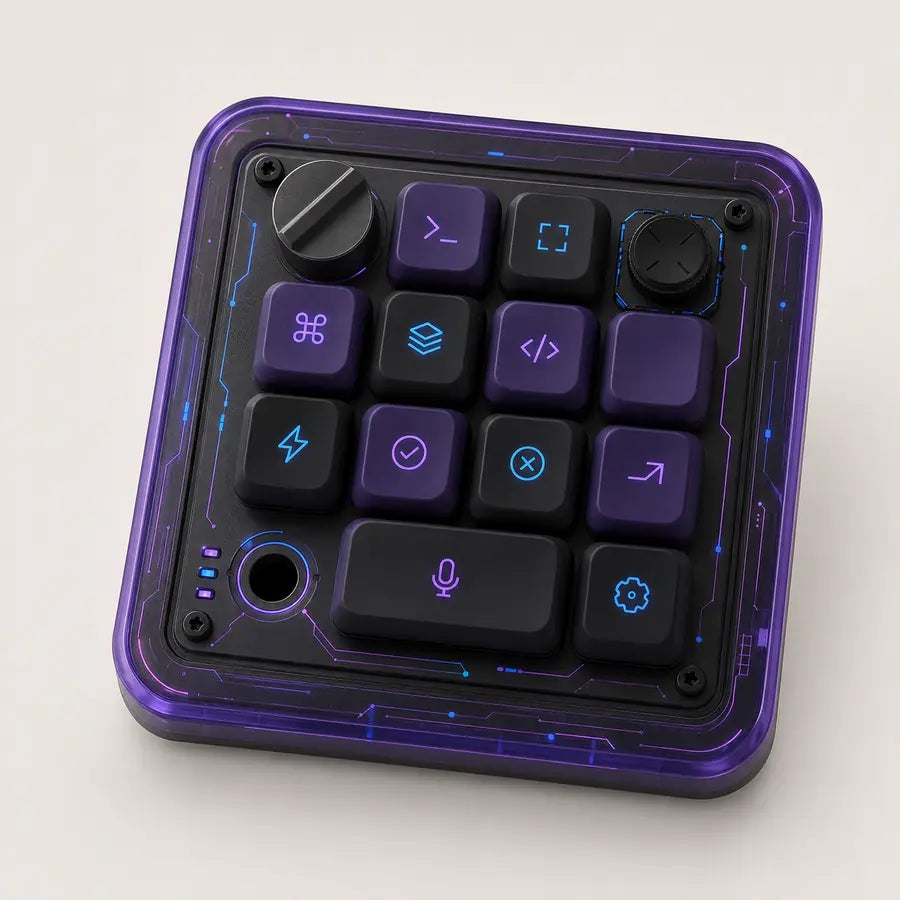 AUKUPLUS Cyber Ultraviolet shell and keycap set for Codex Micro
