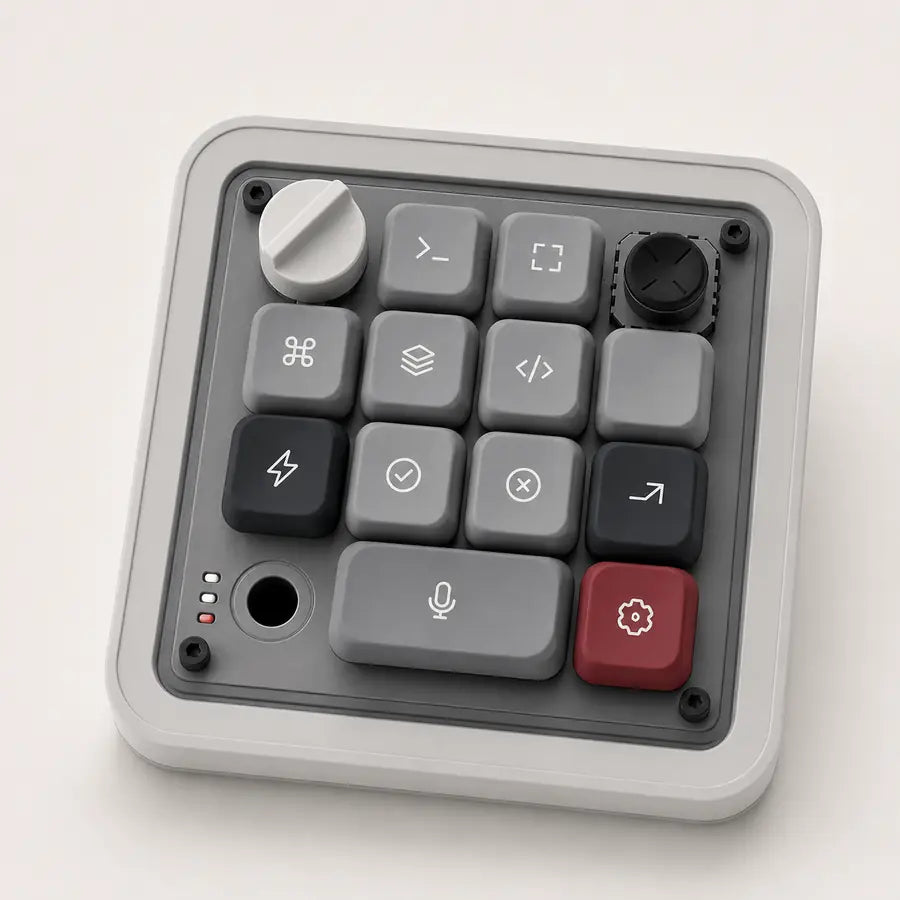 AUKUPLUS Retro Gray shell and keycap set for Codex Micro